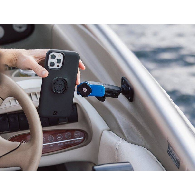 Quad Lock® 360 Telefonholderhoved med Udløserhåndtag Blå-Sort