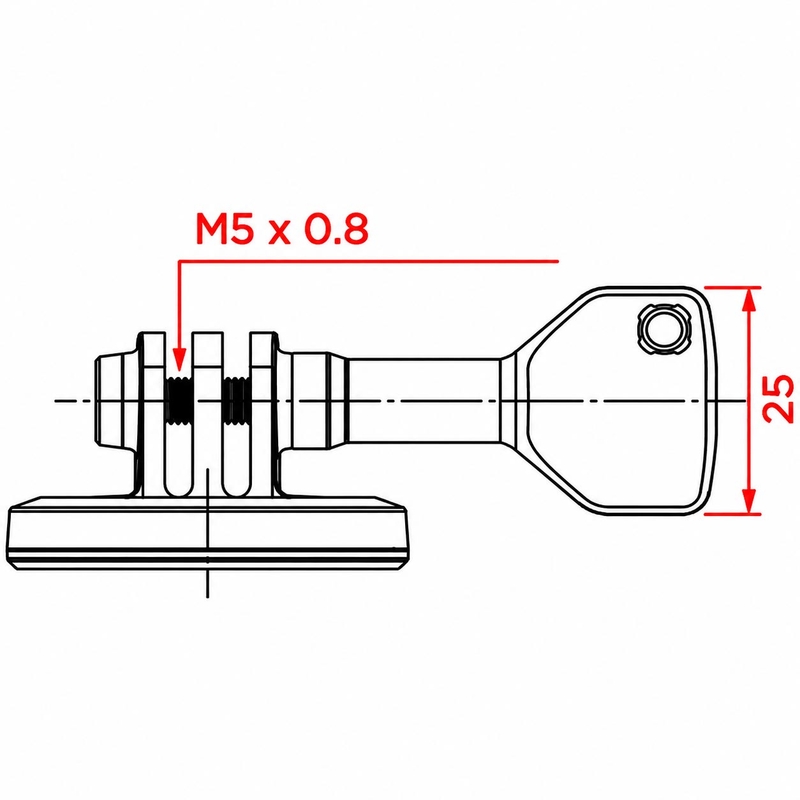 Quad Lock® Sportskameraadapter - Standard GoPro Sort