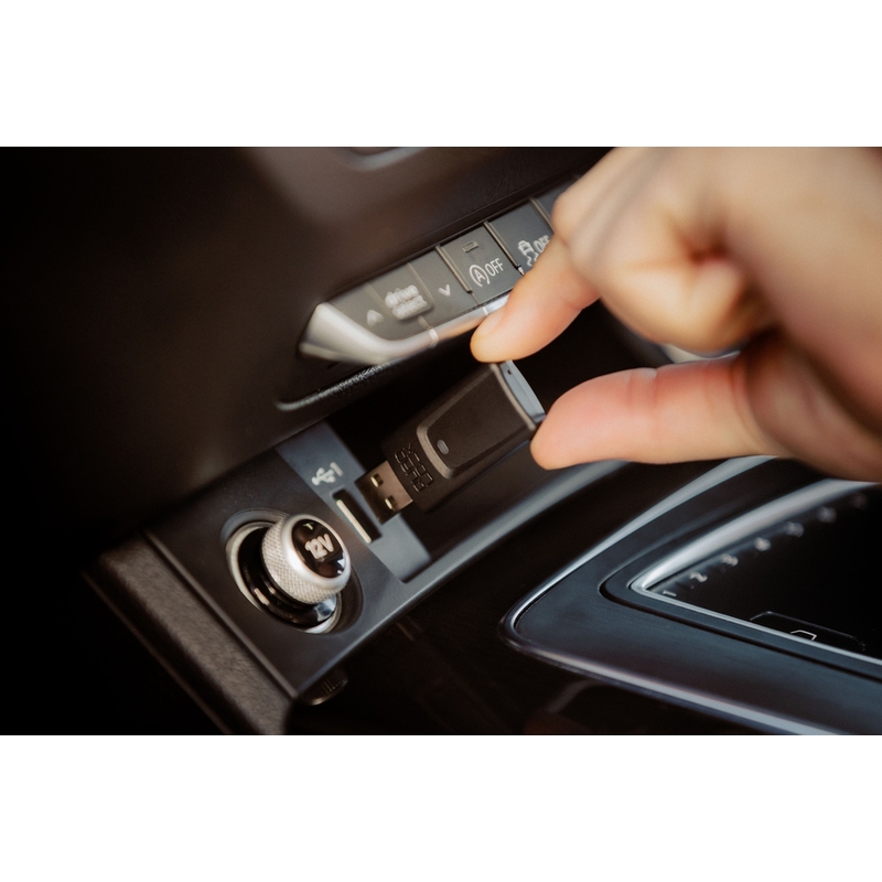 Quad Lock® CarPlay/Android Auto trådløs adapter, sort