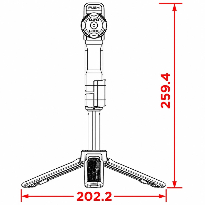 Quad Lock® stativ sort