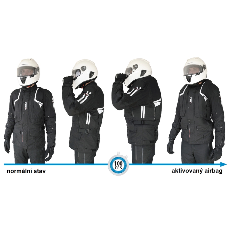 HELITE Touring airbag-jakke sort