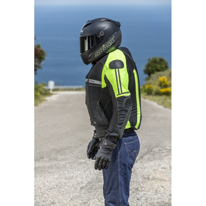 Airbag-jakke HELITE Vented sort-fluogul