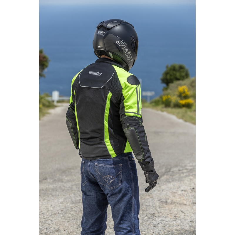 Airbag-jakke HELITE Vented sort-fluogul