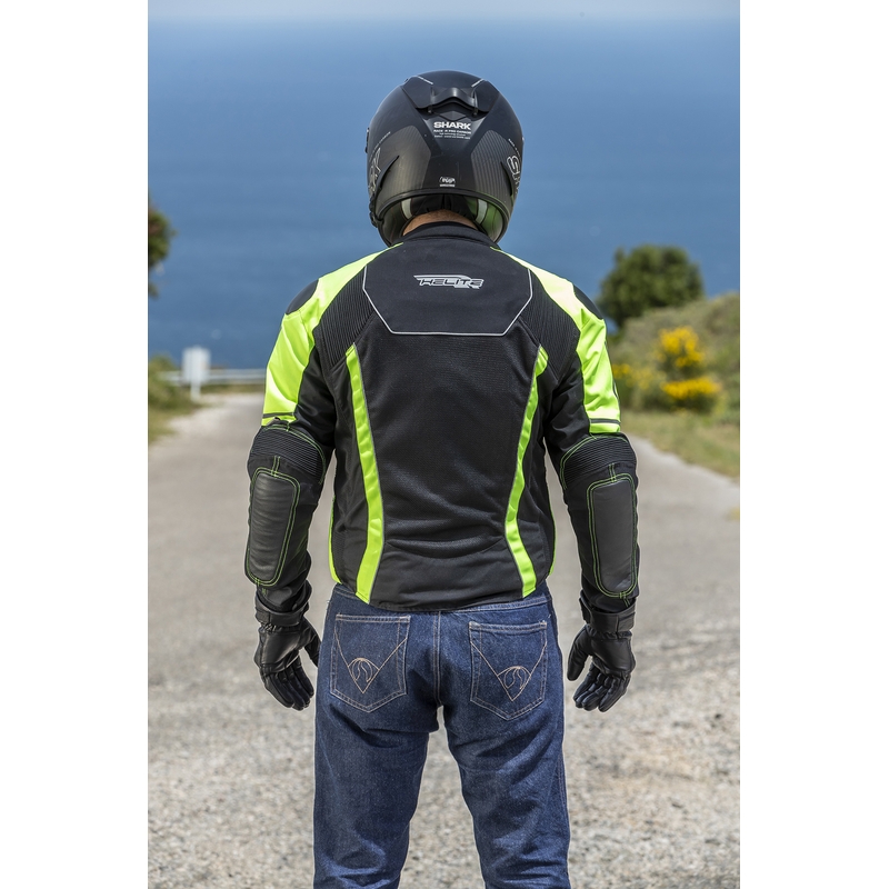 Airbag-jakke HELITE Vented sort-fluogul