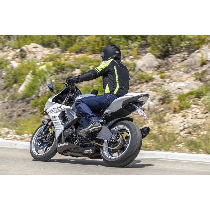 Airbag-jakke HELITE Vented sort-fluogul