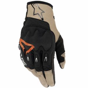 Alpinestars Techdura motocrosshandsker sort-brun-fluoro rød