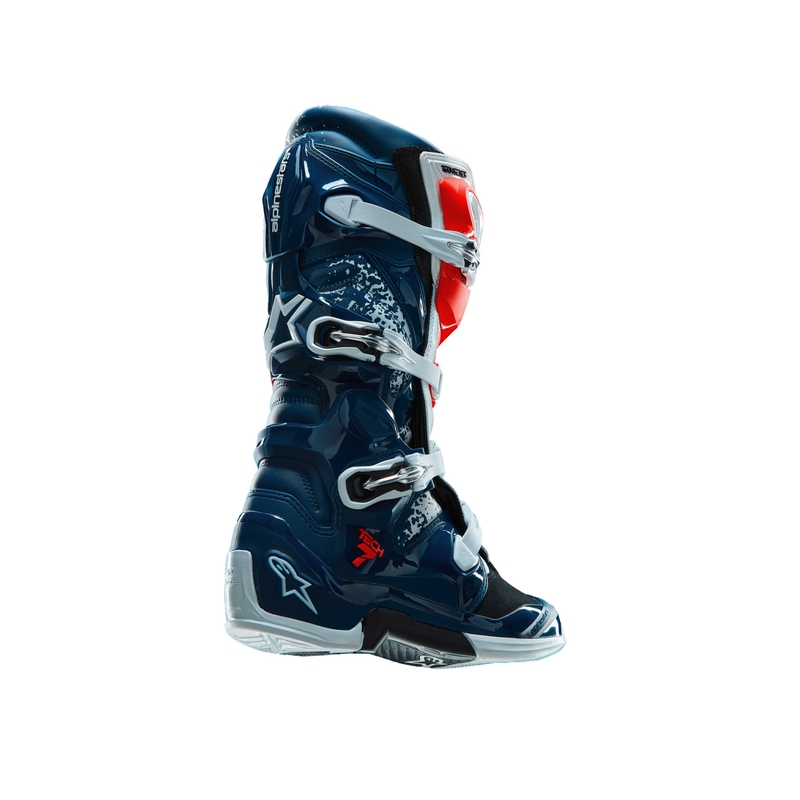 Alpinestars TECH 7 UNITY motocrossstøvler rød-hvid-blå