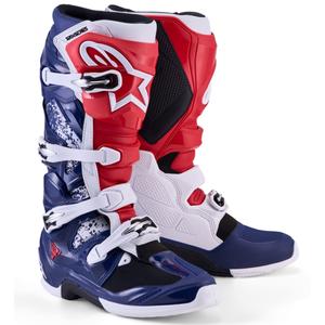 Alpinestars TECH 7 UNITY motocrossstøvler rød-hvid-blå