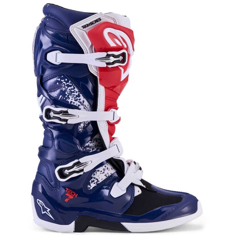 Alpinestars TECH 7 UNITY motocrossstøvler rød-hvid-blå