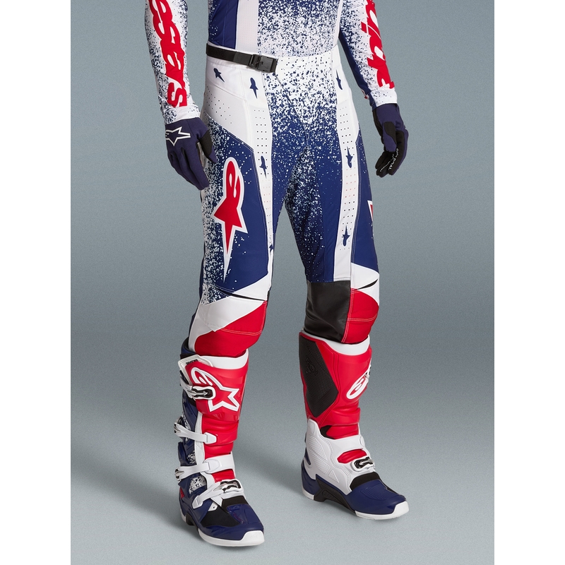 Alpinestars Techstar Limited Edition Unity Rød-Hvid-Blå Motocross Bukser