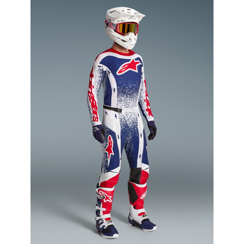 Alpinestars Techstar Limited Edition Unity Rød-Hvid-Blå Motocross Bukser
