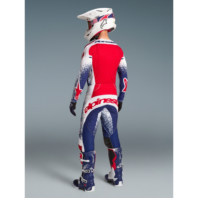 Alpinestars Techstar Limited Edition Unity Rød-Hvid-Blå Motocross Bukser