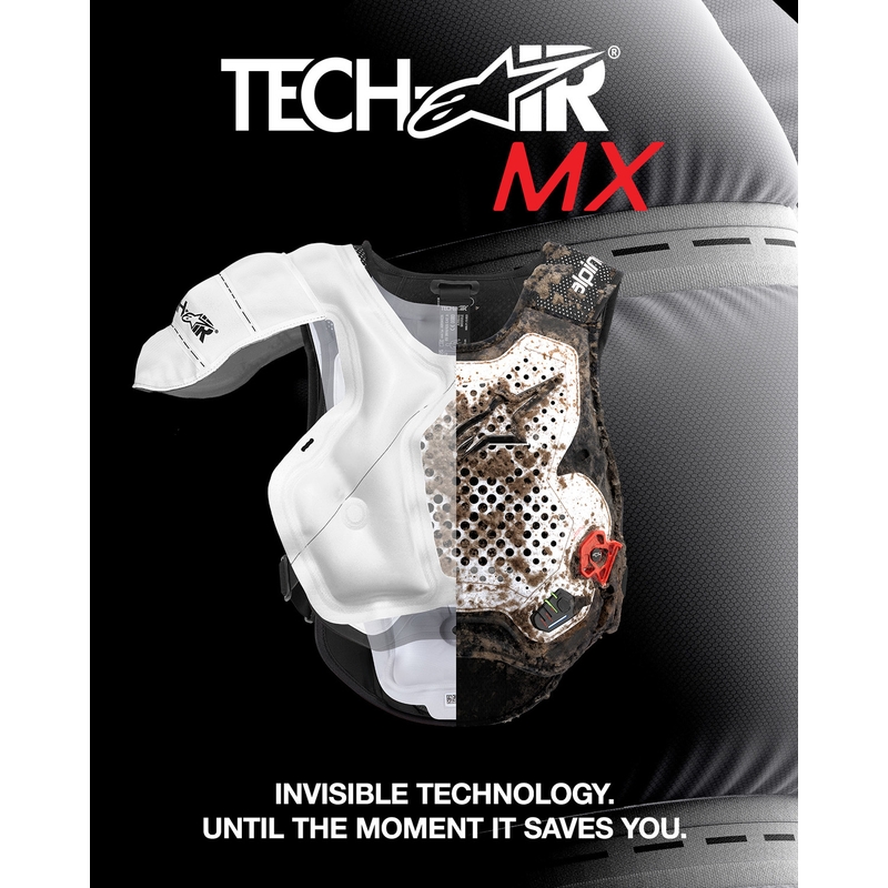 Alpinestars TECH-AIR®MX Plasma system airbagvest hvid-sort-rød