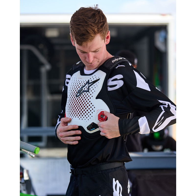 Alpinestars TECH-AIR®MX Plasma system airbagvest hvid-sort-rød
