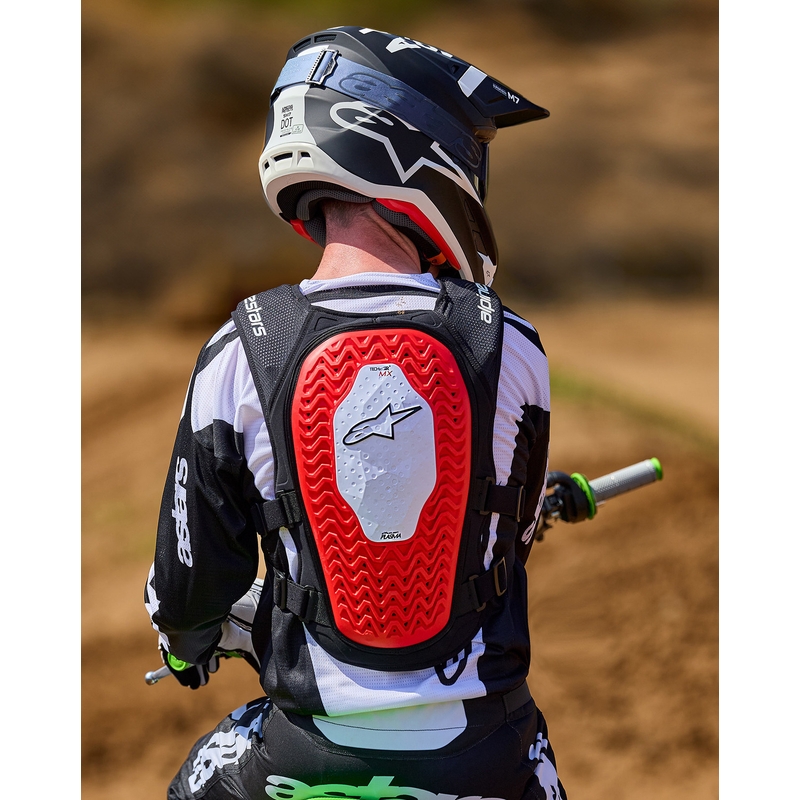 Alpinestars TECH-AIR®MX Plasma system airbagvest hvid-sort-rød