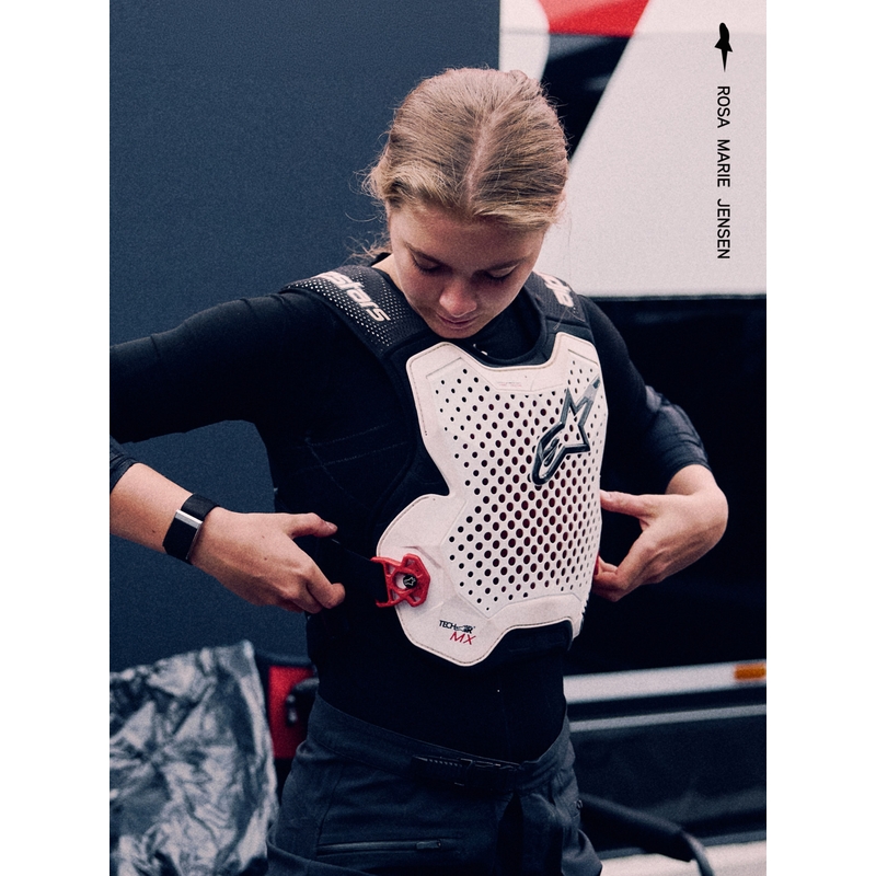 Alpinestars TECH-AIR®MX Plasma system airbagvest hvid-sort-rød