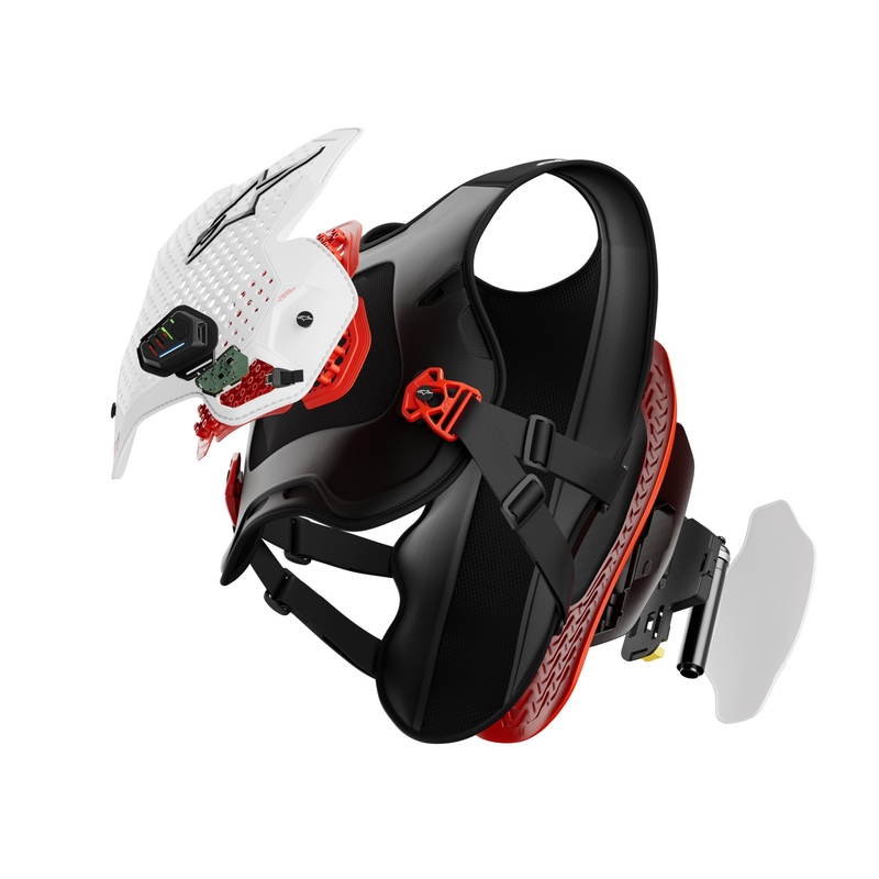 Alpinestars TECH-AIR®MX Plasma system airbagvest hvid-sort-rød