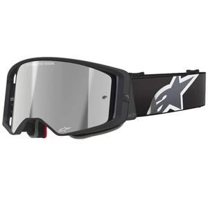 Alpinestars Supertech Corp Motocross Goggles sort og grå med sølvfarvet linse