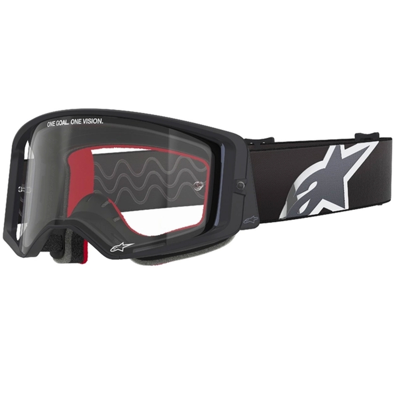 Alpinestars Supertech Corp sorte og grå motocrossbriller med klar linse