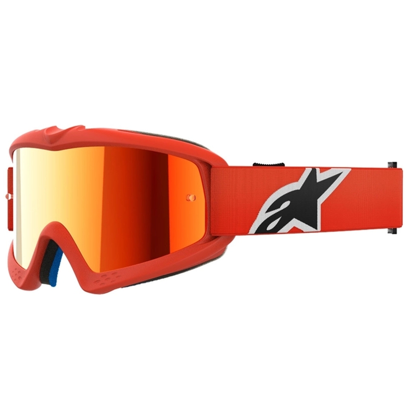 Alpinestars Vision Youth Corp motocrossbriller til børn, orange med rød spejllinse