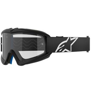 Alpinestars Vision Youth Corp motocrossbriller til børn, sort med klar linse