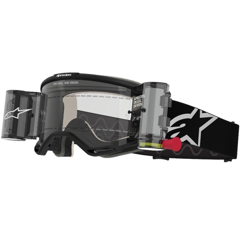 Alpinestars Vision 5 Corp ROLL-OFF Wide Vision Motocross Goggles sort med klar linse