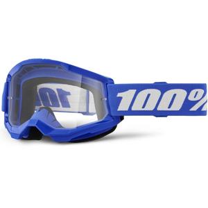Motocrossbrille 100% STRATA 2 Ny blå (klar plexi)
