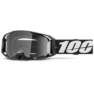 Motocrossbriller 100 % ARmatic sort med klart plexi