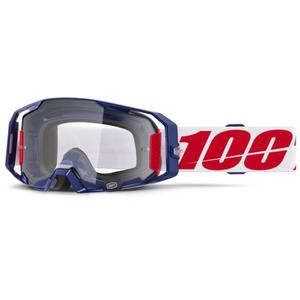 Motocrossbriller 100 % ARmatic Mach Z med klart plexi