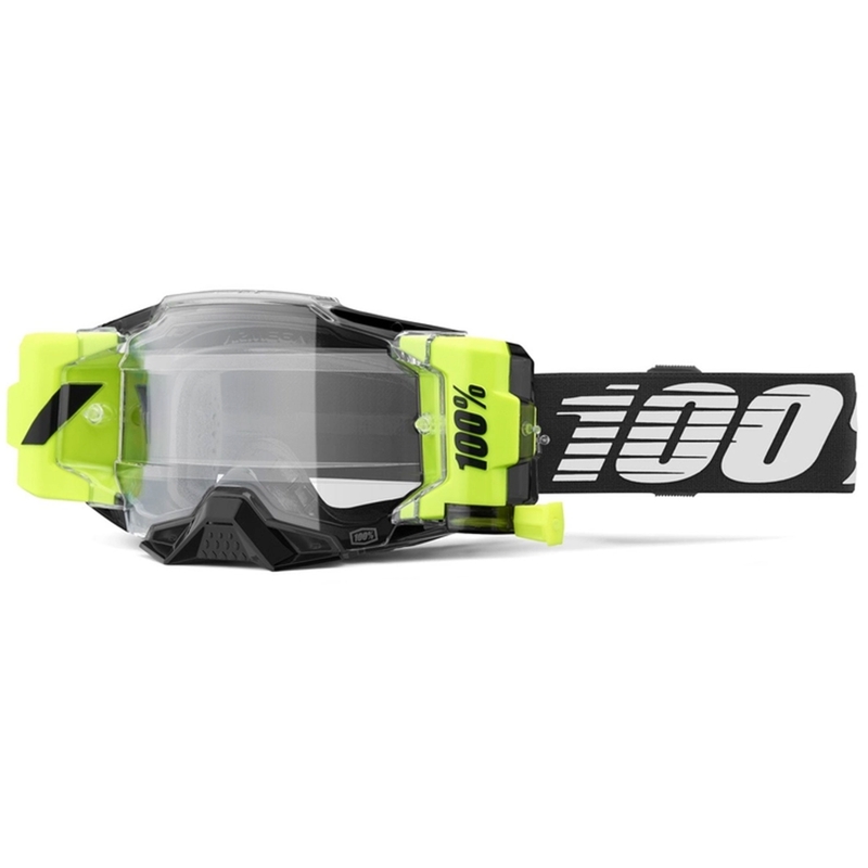 Motocrossbriller 100% - USA Armega Forecast sort (klart glas)