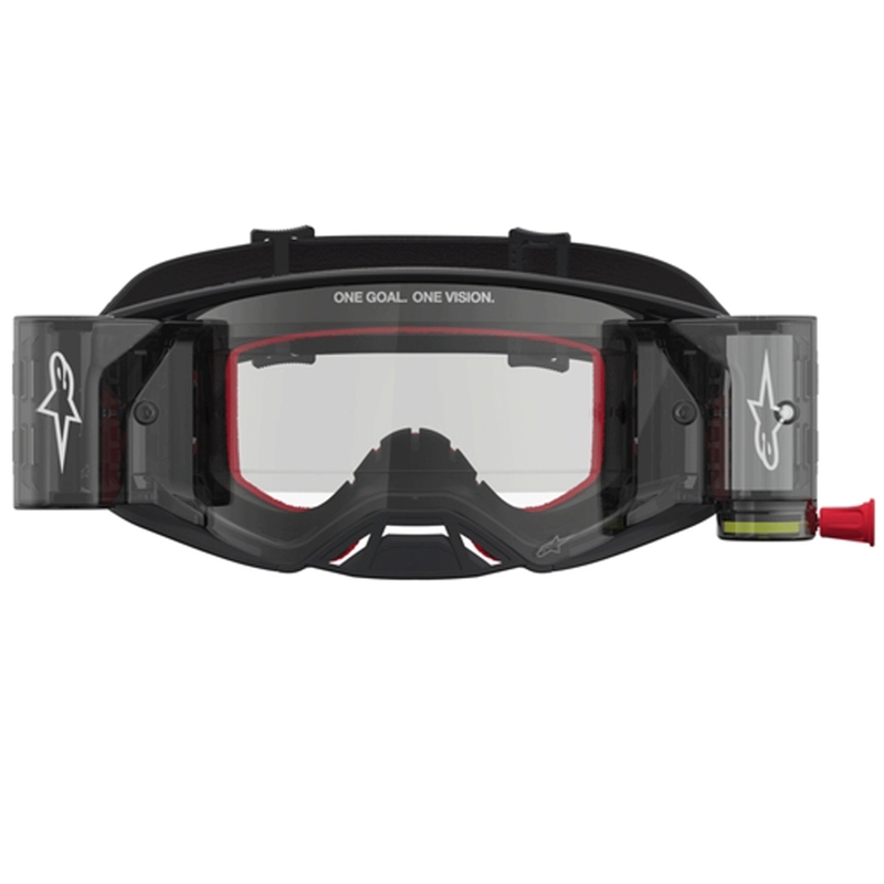 Alpinestars Supertech ROLL-OFF motocrossbriller sort-sølv med klar plexiglas