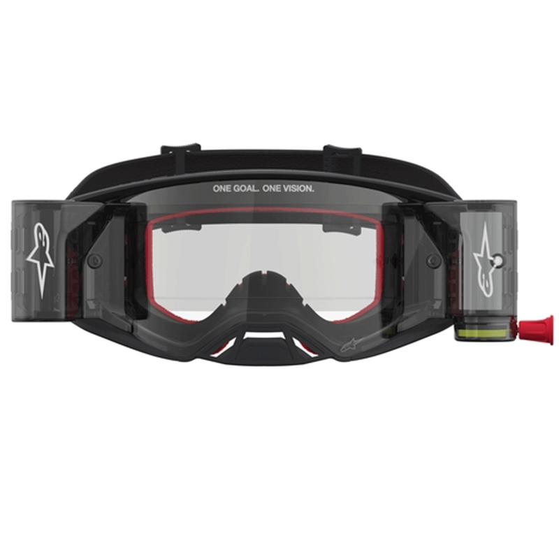 Alpinestars Supertech ROLL-OFF motocrossbriller sort-sølv med klar plexiglas