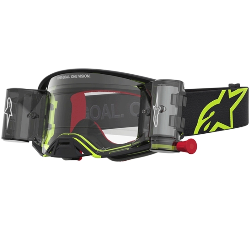 Alpinestars Supertech Firma motocrossbriller sort-fluo gul med klar plexiglas