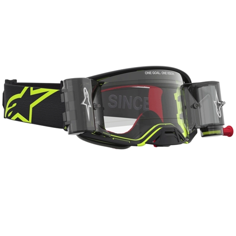 Alpinestars Supertech Firma motocrossbriller sort-fluo gul med klar plexiglas