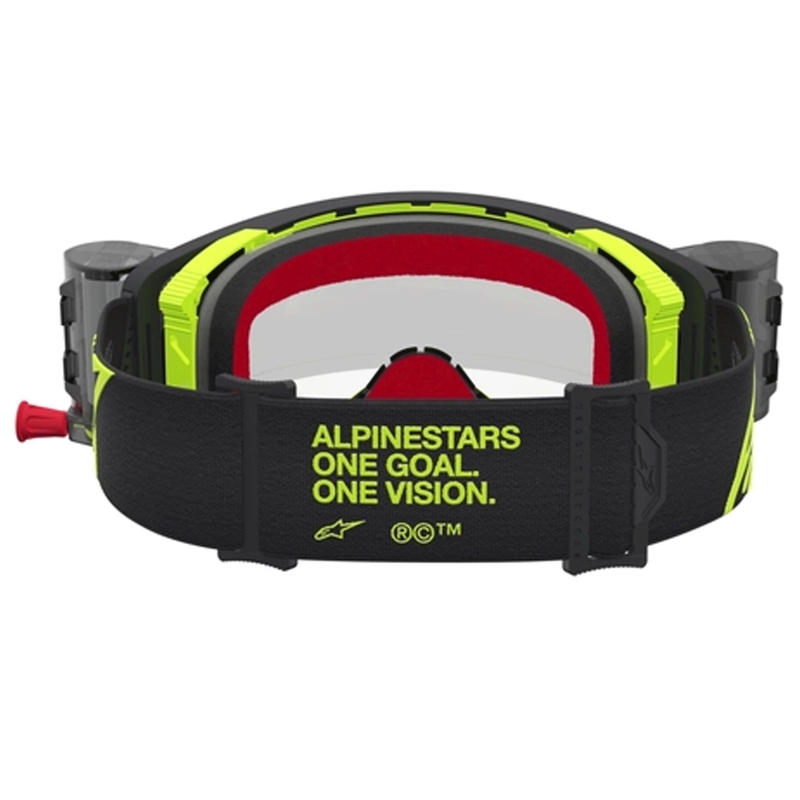Alpinestars Supertech Firma motocrossbriller sort-fluo gul med klar plexiglas