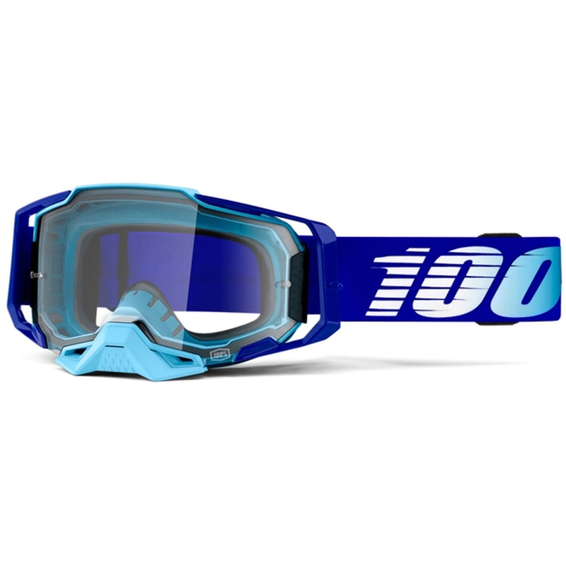 Motocross-briller 100% ARMEGA kongeblå (klar plexi)