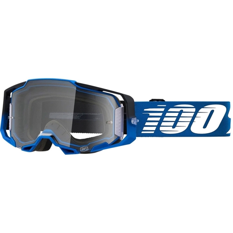Motocrossbriller 100% ARMEGA Rockchuck mørkeblå (klar plexi)