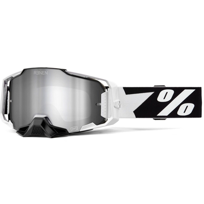 Motocrossbriller 100% - USA ARMEGA Renen sølv plexi