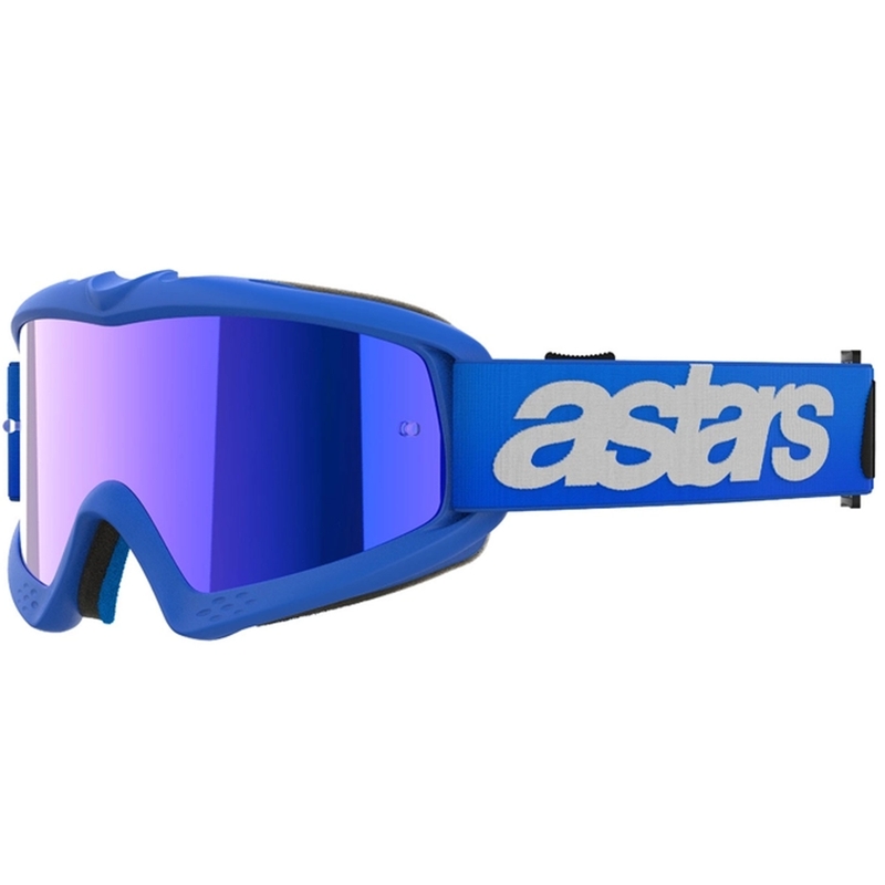 Alpinestars Vision Youth Blaze Blue motocrossbriller til børn med spejlblank blå linse