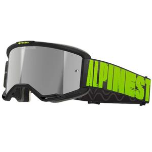 Alpinestars Vision 5 Hollow grå-fluogule motocrossbriller med spejlende sølvplexi
