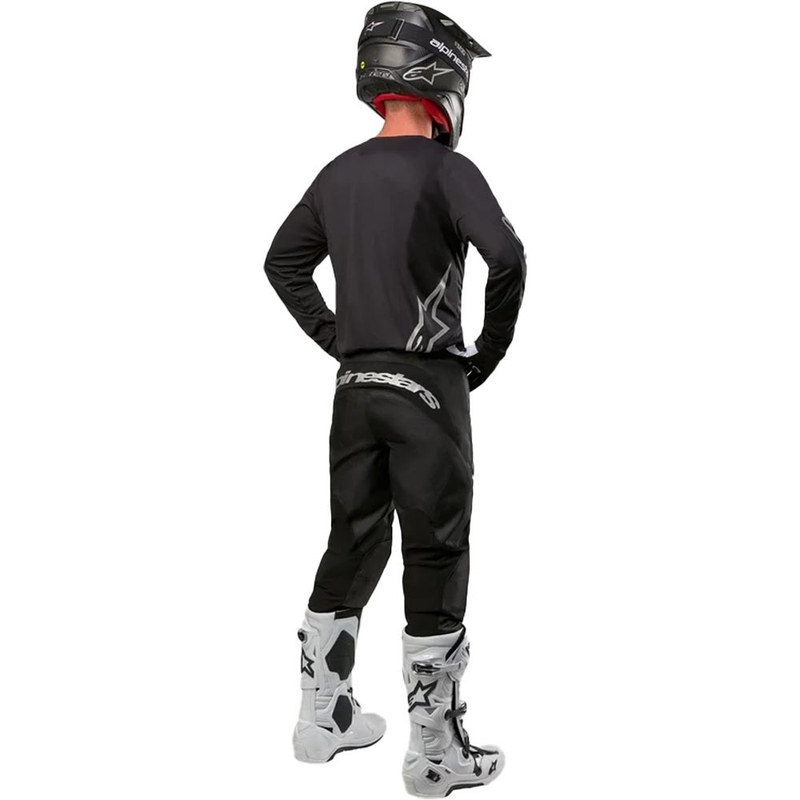 Alpinestars Fluid Graphite Motocross Pants Sort og sølv