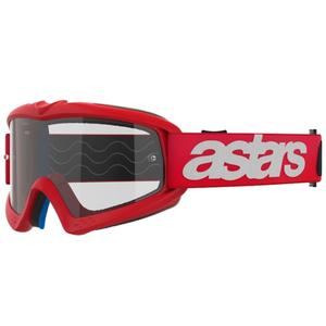 Alpinestars Vision Youth Blaze røde motocrossbriller til børn med klar linse