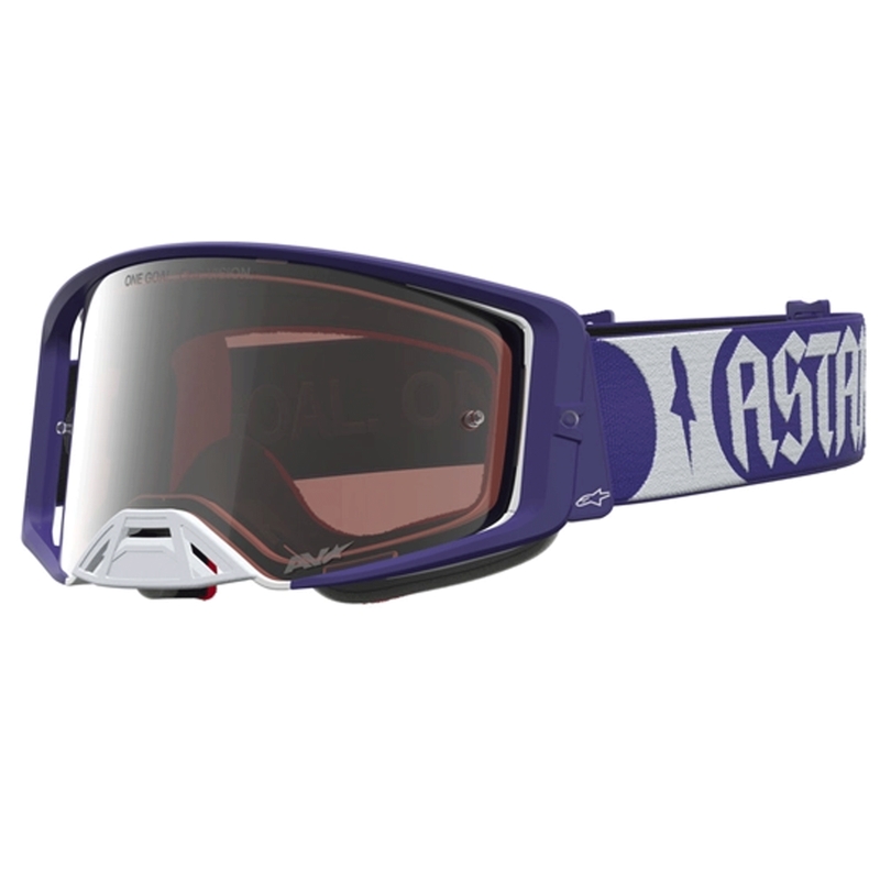 Alpinestars Supertech Atrox motocrossbriller blå-hvide