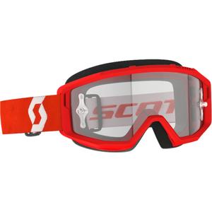 Motocrossbriller SCOTT PRIMAL CLEAR rød og hvid