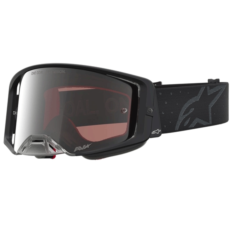 Alpinestars Supertech Cloak motocrossbriller sort med spejl sølv plexiglas