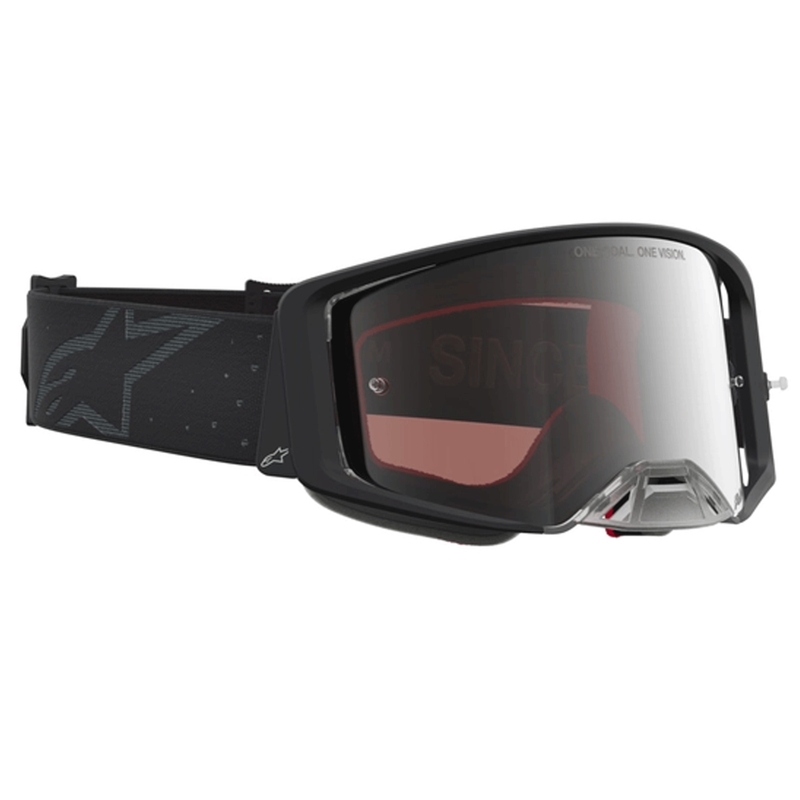 Alpinestars Supertech Cloak motocrossbriller sort med spejl sølv plexiglas