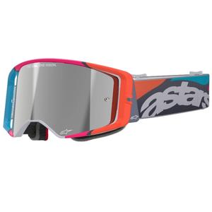 Alpinestars Supertech Stream motocrossbriller grå-multicolor med spejlet sølvglas
