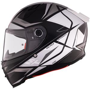 Fullface motorcykelhjelm MT REVENGE 2 S HATAX B2 sort-grå-hvid - II. kvalitet