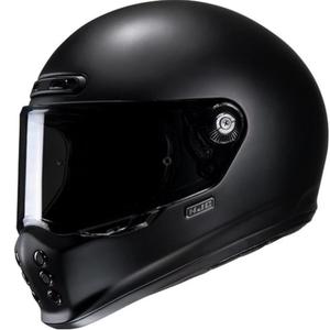 Fullface motorcykelhjelm HJC V10 Solid semi-flad sort 2 - II. kvalitet