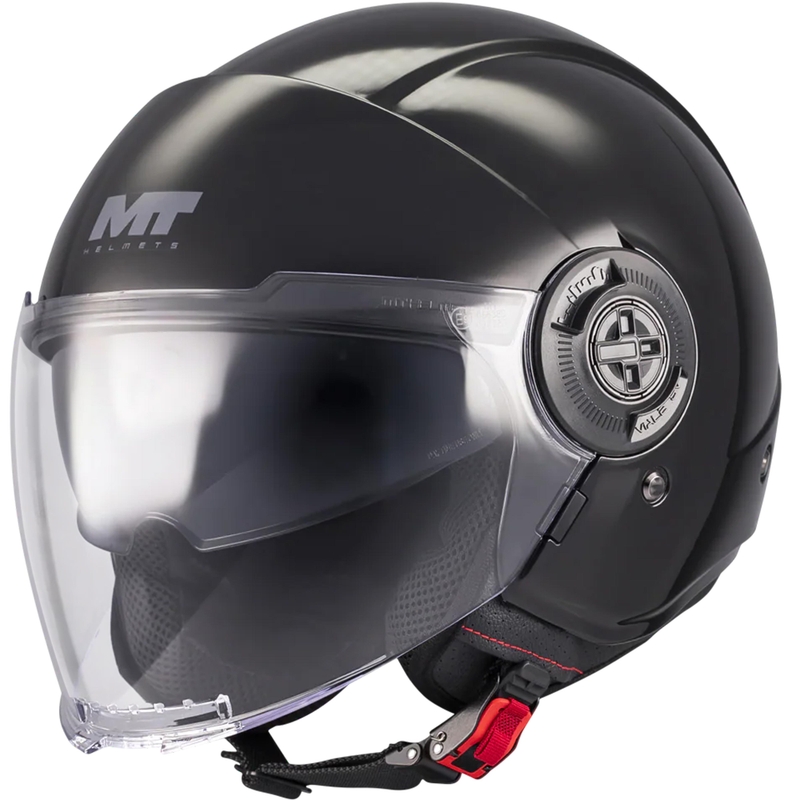 Åben motorcykelhjelm MT Viale SV S Pure A1 sort - II. kvalitet